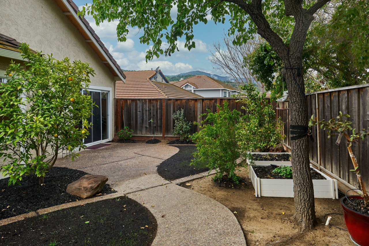 1180 Mountain Quail Circle - Backyard with Raised Beds and Fruit Trees