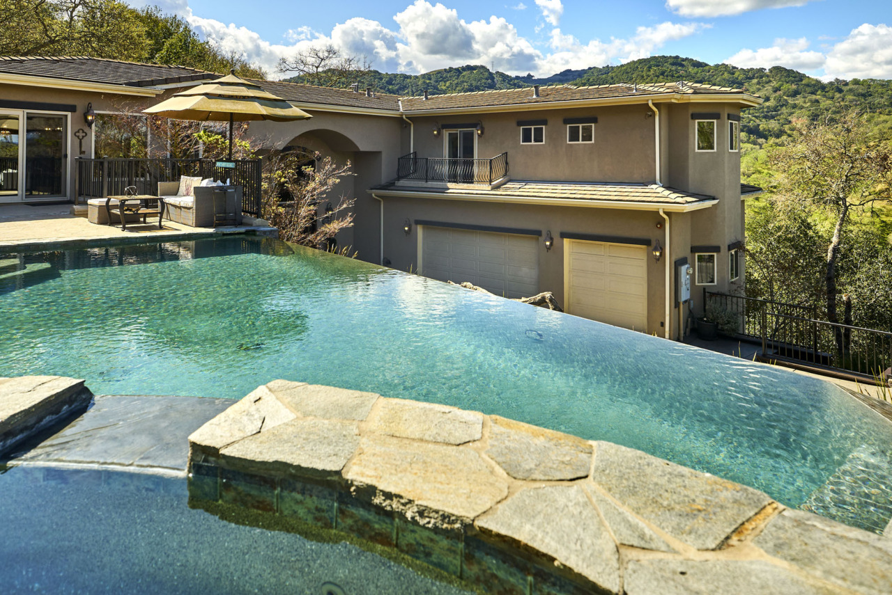 21290 Cinnabar Hills Road, view from top of pool