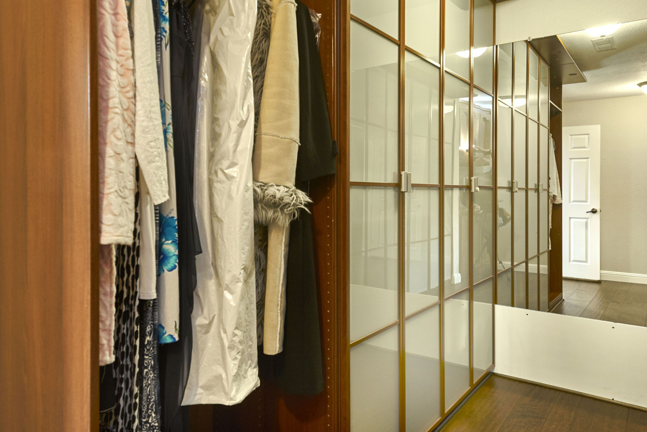 1129 Valley Quail Circle, master bedroom closet with mirrored wall