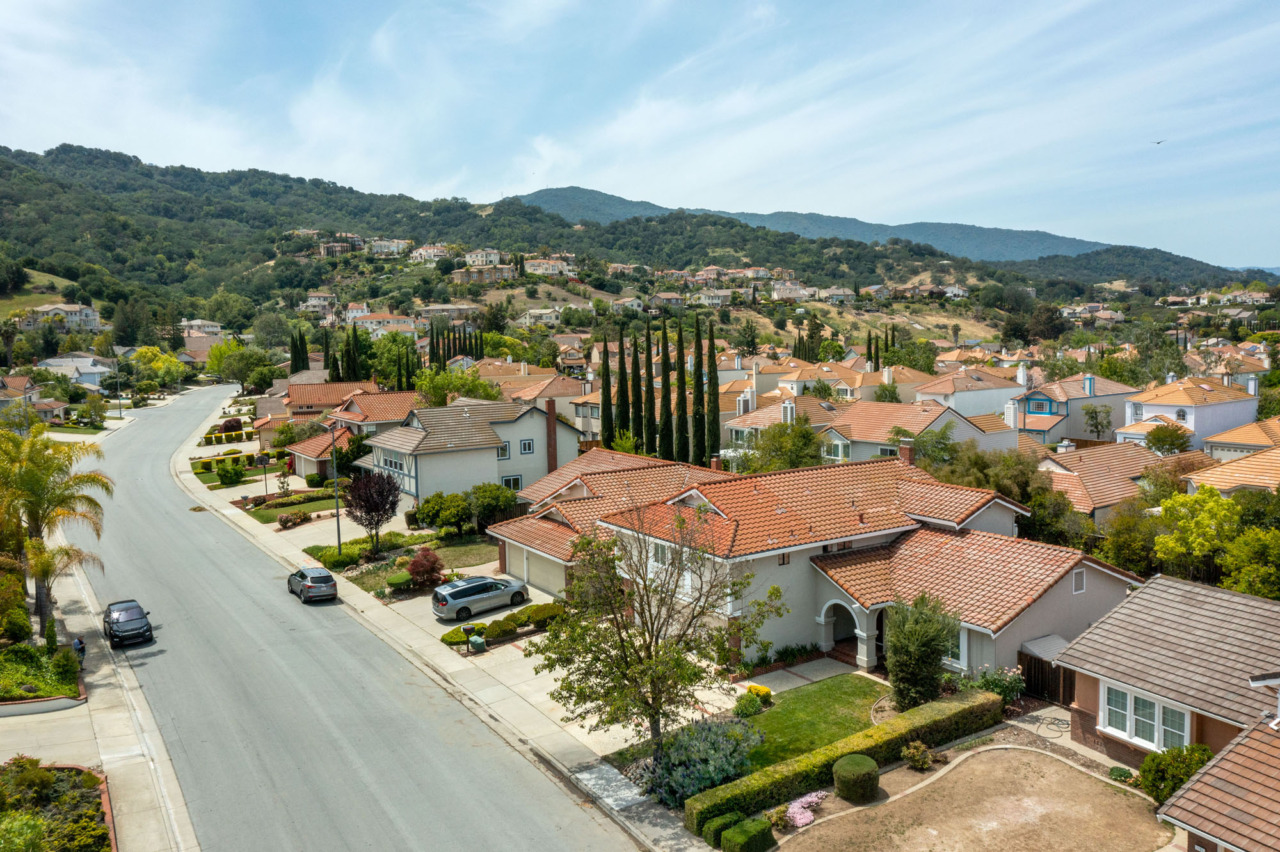 1129 Valley Quail Circle, aerial view of neighborhood and mountains