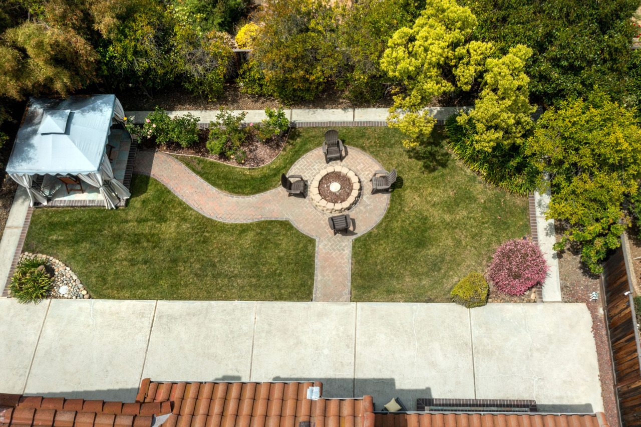 1129 Valley Quail Circle, aerial view directly over backyard
