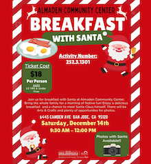 Almaden Community Center Breakfast with Santa 2024